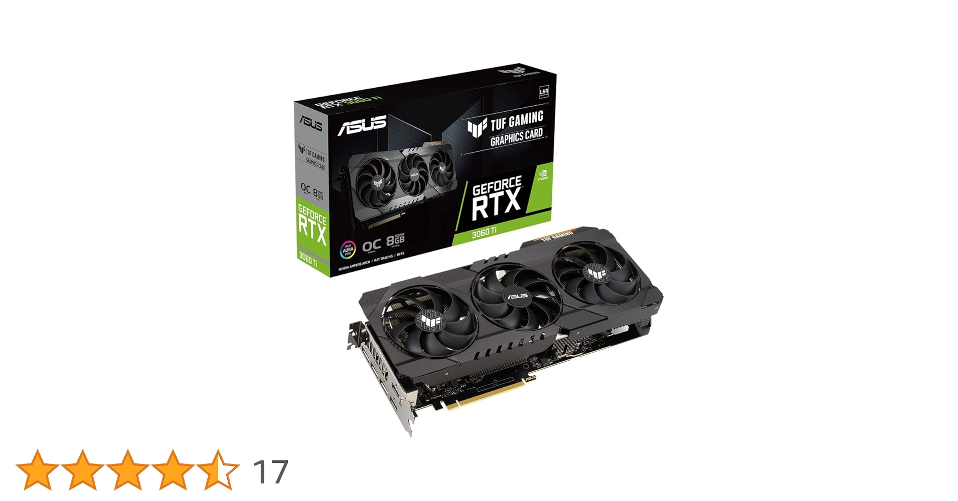グラフィックボード・グラボ・ビデオカード ASUS Geforce RTX 3060ti TUF GAMING LHR ASUS TUF Gaming GeForce RTX 3060 Ti V2 OC Edition 8GB GDDR6